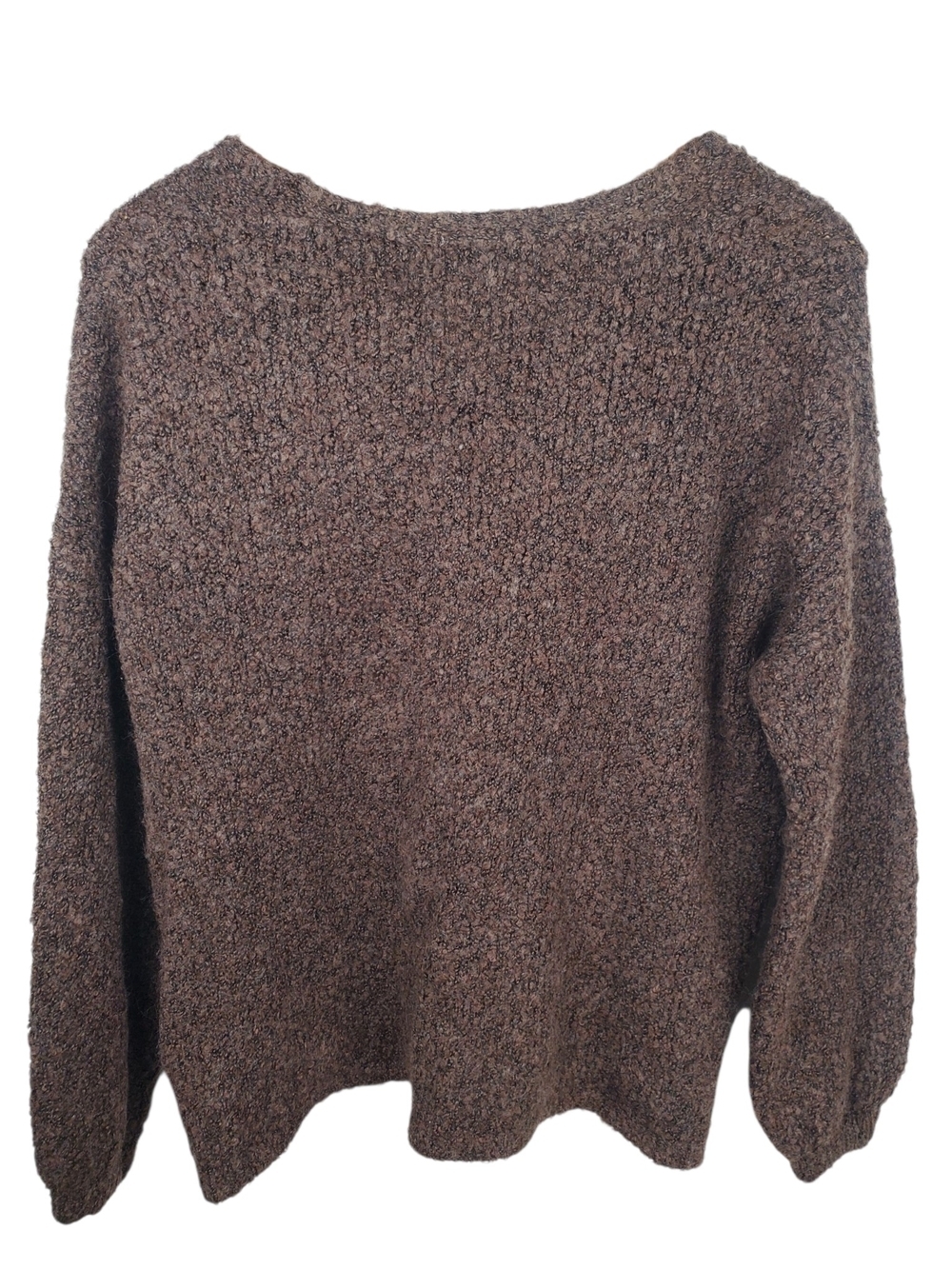World Market Darcy Brown Textured Bouclé Knit Cardigan Sweater XL . #354 - Picture 5 of 9
